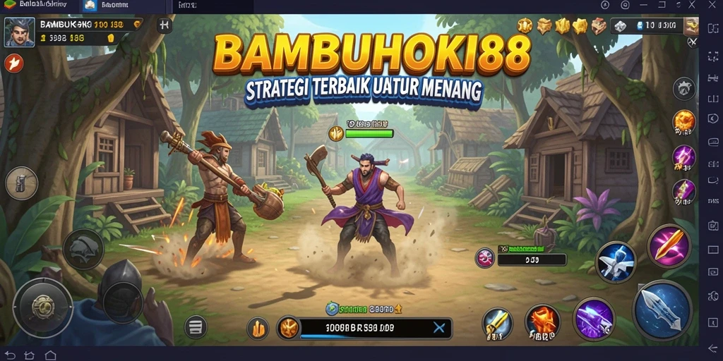 Tampilan gameplay menarik dari BAMBUHOKI88 dengan strategi yang mendebarkan.
