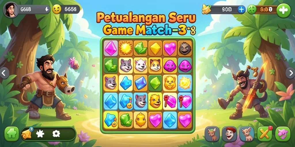 Tampilan menarik dari gameplay G668 yang penuh warna.