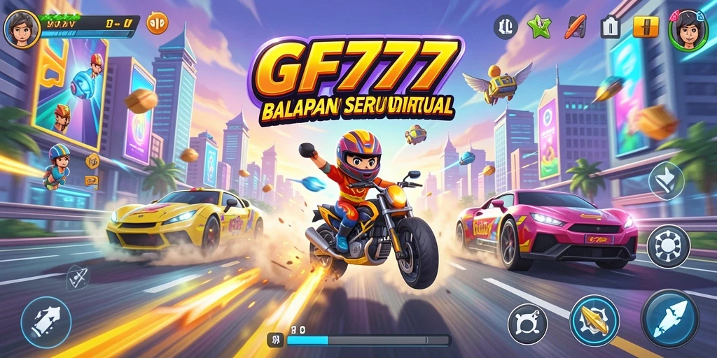 Tampilan gameplay balapan yang mendebarkan di GF777.