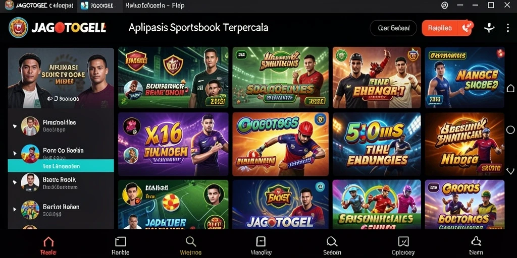 Tampilan antarmuka aplikasi JAGOTOGEL yang intuitif dan menarik.