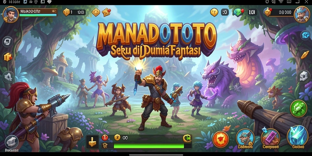 Tampilan gameplay menegangkan di dunia petualangan MANADOTOTO.