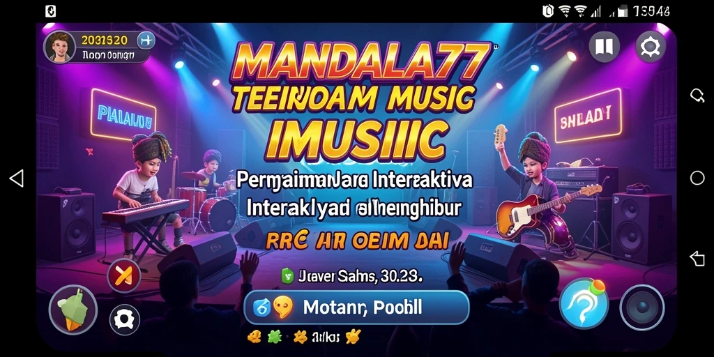Tangkapan layar gameplay <strong>MANDALA77</strong> dengan interaksi musik yang menarik.
