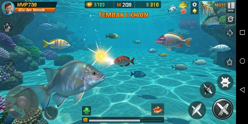 Tampilan menarik dari gameplay dalam MVP789 Tembak Ikan.