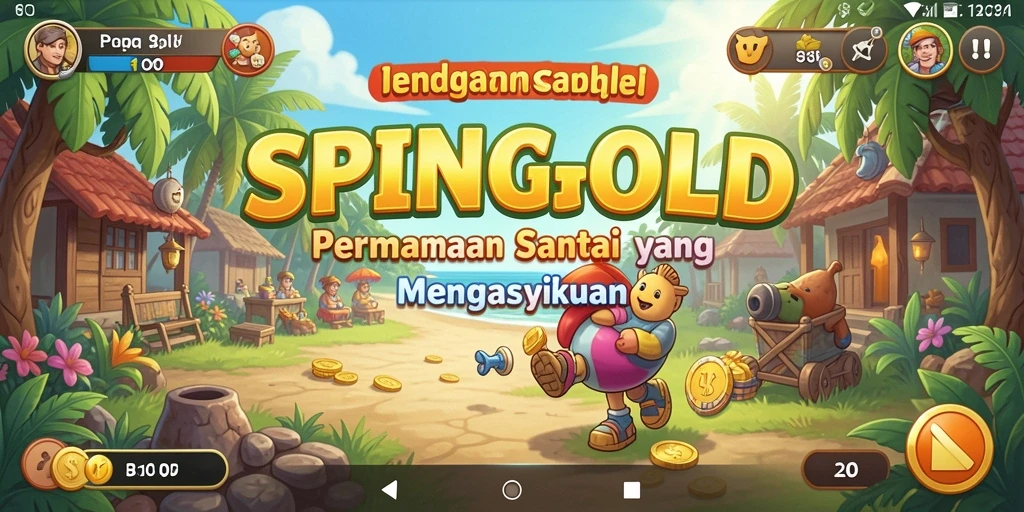 Tampilan gameplay SPINGOLD yang menarik dan mengasyikkan.