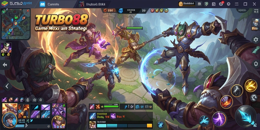 Screenshot gameplay TURBO88 yang menampilkan aksi pertempuran seru.